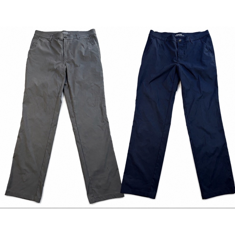 Two Pairs 32 Degrees Cool Men's Stretch Performance Pants W34 L32 Gray Navy Golf